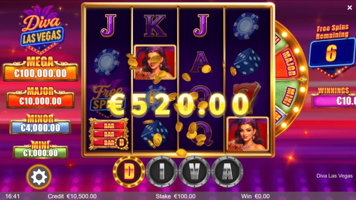 Diva Las Vegas - vinnerkombinasjon med Wilds